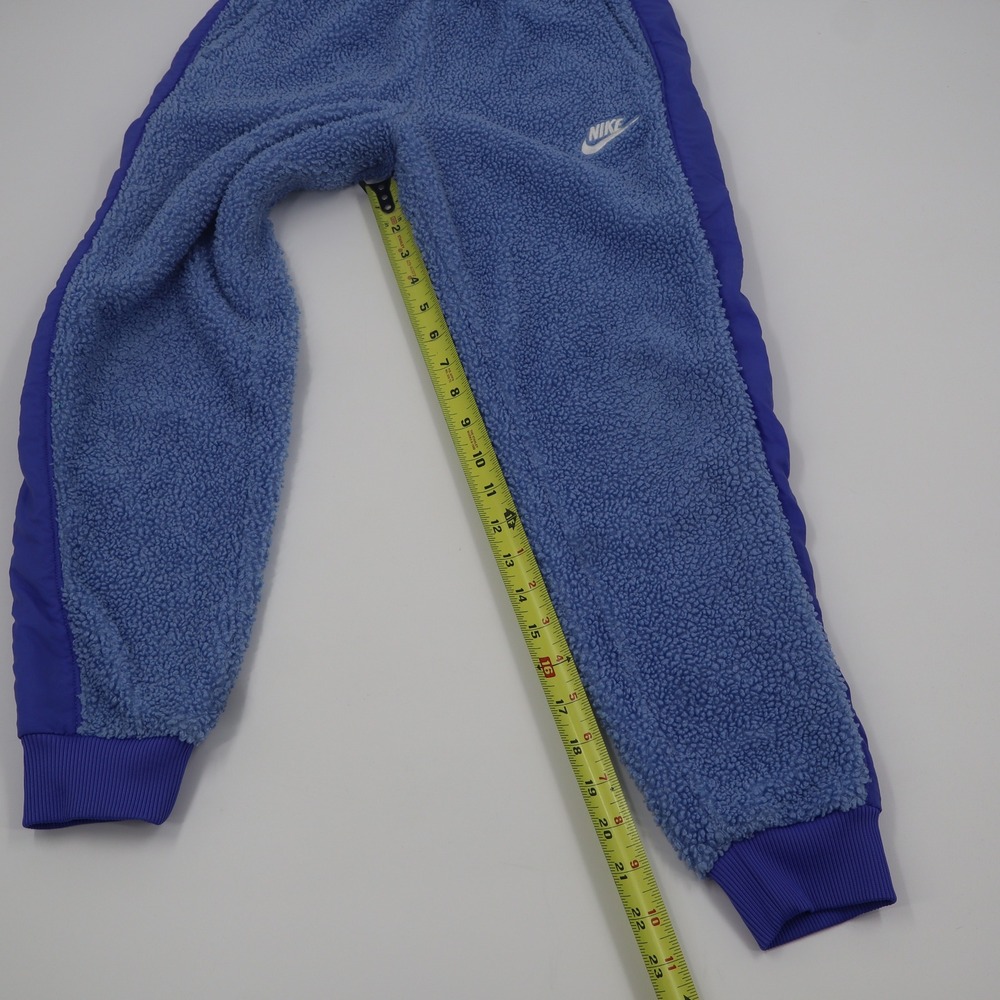 Nike Sherpa Fleece Joggers Womens Medium Blue High Pile Tapered Sweatpants - Picture 6 of 13